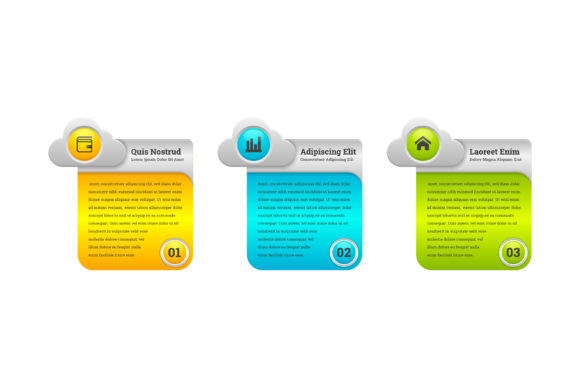 Cloud Infographic Green Blue Orange for Business