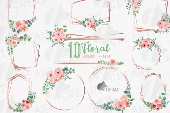 Elevate Your Designs with Blush Floral Eucalyptus Frames Clipart