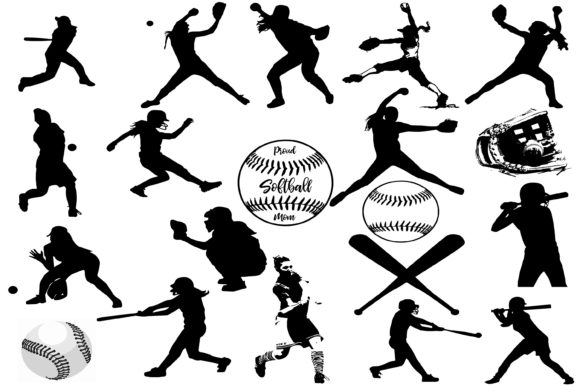 Elevating Design Projects with Premium Softball Silhouettes