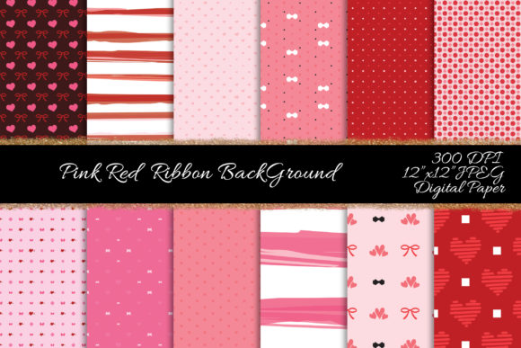 Pink Red Valentine Seamless Patterns for Creative Projects
