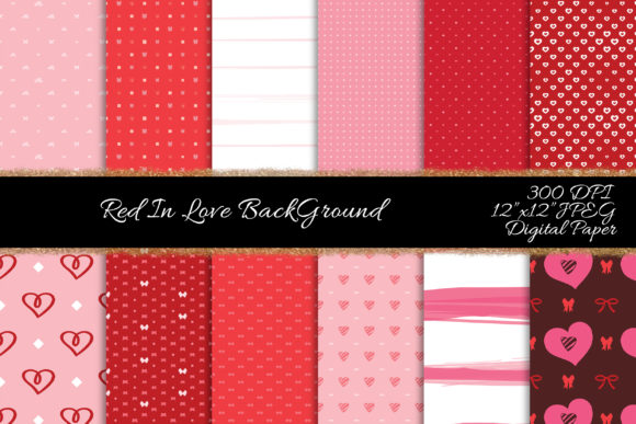 Red in Love: Seamless Valentine Patterns for Crafters