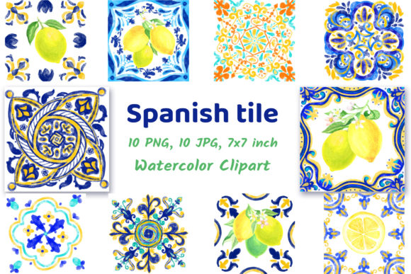 Spanish Ceramic Lemon Clipart for Creative Projects