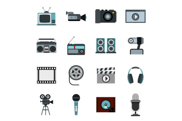 Why the Audio and Video Set in Flat Style is the Modern Designer's Secret Weapon